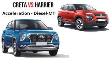 Hyundai Creta vs Tata Harrier Diesel Acceleration - Can You Guess The Winner?