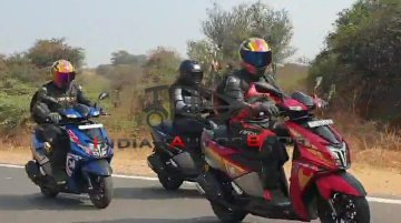 TVS NTorq Iron Man, Black Panther, Captain America Seen In One Frame