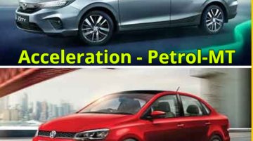 Honda City vs Volkswagen Vento - Petrol-Manual Acceleration Comparison