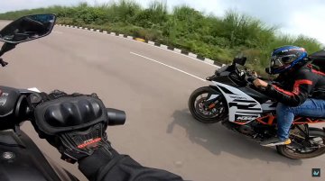 TVS Apache RR 310 Makes Interesting Comeback in Drag Race w/ KTM RC 390