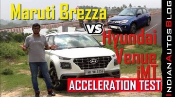 Maruti Suzuki Vitara Brezza vs Hyundai Venue - Acceleration Comparison