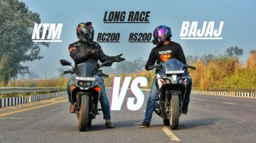 KTM RC 200 vs Bajaj Pulsar RS200 - Who Will Win in Long Drag Race?