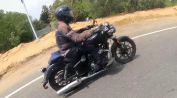 650cc Royal Enfield Cruiser Spied by Interceptor 650 Rider [Video]