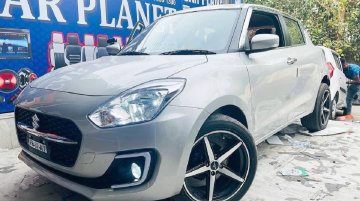 Yet Another 2021 Maruti Swift with Stylish Aftermarket 17-inch Alloys