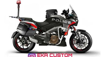 Bajaj Dominar 400 Transformed into Police Cruiser - Rendering