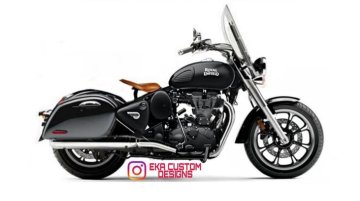 Royal Enfield Classic 350 Visualised as a Proper Bagger - Rendering