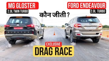 MG Gloster vs Ford Endeavour Drag Race, Fight of 2.0L Turbo-diesel SUVs