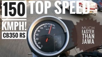 Honda CB350RS Nearly Nudges 150 Kmph In Top-Speed Run