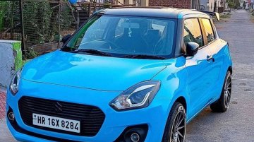 Here’s a Modified Maruti Swift in Unique Colour Shade