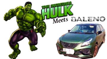 How About a Hulk-Inspired Maruti Baleno? - VIDEO