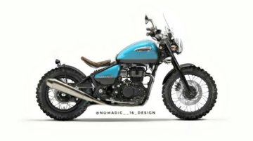 Jawa Perak-Inspired Royal Enfield Meteor 350 Bobber Rendered