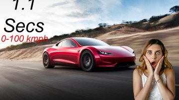 Jaw Dropping 0-100 kmph Time of 1.1 secs for Tesla Roadster SpaceX Kit