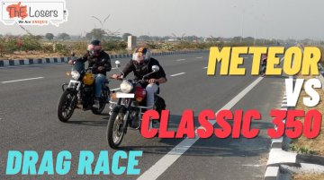 Can Royal Enfield Meteor 350 Beat Classic 350 in Top-End Drag Race?