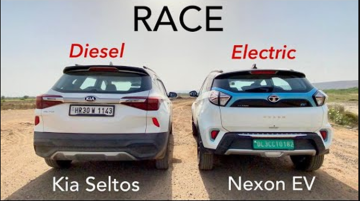 Kia Seltos vs Tata Nexon EV - Diesel vs Electric SUV Drag Race