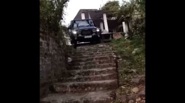 Watch 2021 Mahindra Thar Effortlessly Going Downstairs