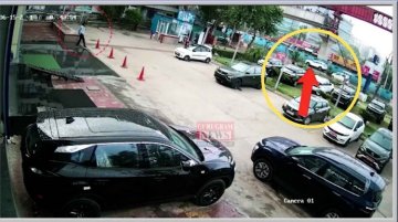 Tata Harrier Stolen from Dealership- Video Recorded by CCTV Camera