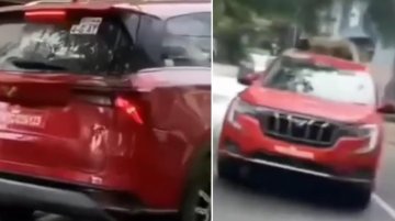 Mahindra XUV700 Red Colour Spotted Sans Camo, Looks Better in Flesh?