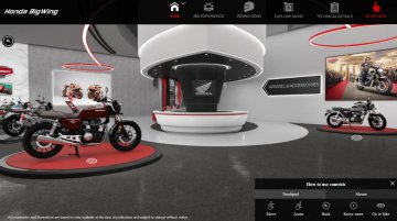 View Honda H'ness CB350 Digitally via Honda BigWing Virtual Showroom