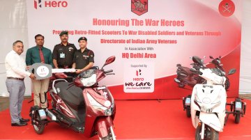 Hero MotoCorp Hands Over Custom Destini 125 to Indian Army Veterans