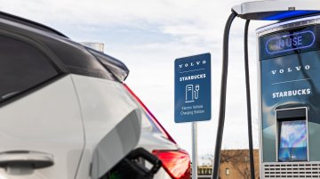 Volvo Installs EV Fast Chargers for Public at Starbucks Stores