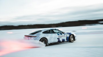 Porsche Taycan Sets Ice Drift Guinness World Record