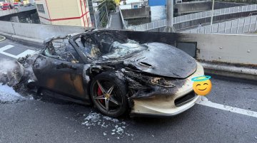 Tokyo Man’s New Ferrari 458 Burns Down on First Drive