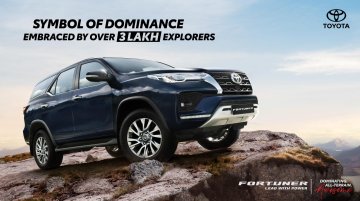 Toyota Fortuner & Legender Cross 3 Lakh Sales in India