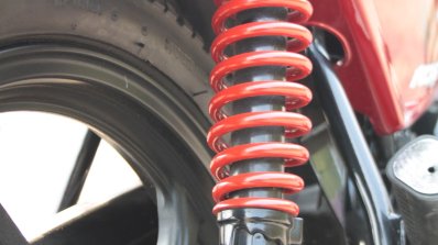 Rear suspension of the Mahindra Centuro