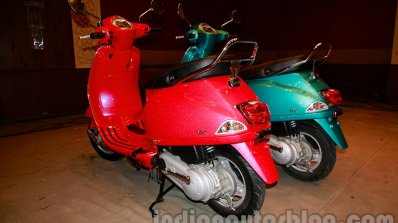 Rear right three quarter angle of the Vespa VX 125