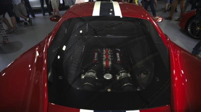 Ferrari 458 Speciale engine at the 2014 Goodwood Festival of Speed