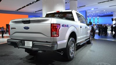 2015 Ford F-150 rear three quarters at NAIAS 2014