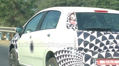 2014 Fiat Punto Facelift India spied IAB rear quarter