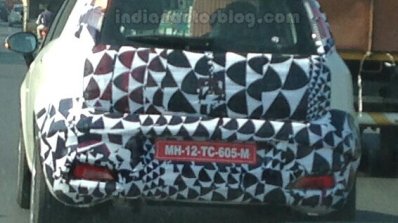 2014 Fiat Punto Facelift India spied IAB rear view