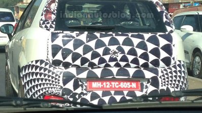 2014 Fiat Punto Facelift India spied IAB rear