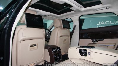2014 Jaguar XJ rear seating at Auto Expo 2014
