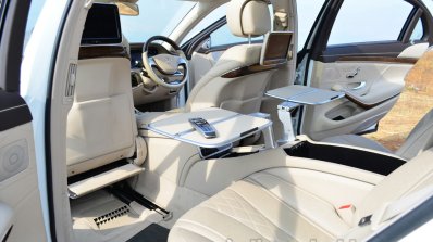 2014 Mercedes S Class review rear with tables