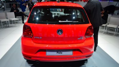 2014 VW Polo facelift rear at Geneva Motor Show 2014