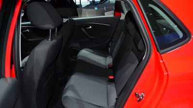 2014 VW Polo facelift rear seat at Geneva Motor Show 2014