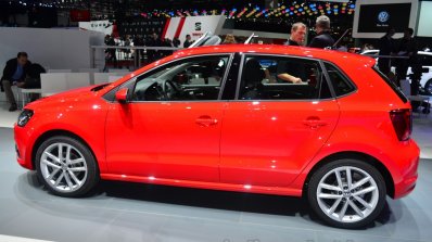 2014 VW Polo facelift side at Geneva Motor Show 2014