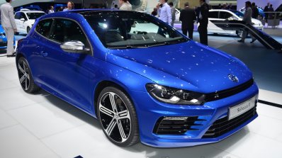 2014 VW Scirocco R Facelift front three quarters at Geneva Motor Show