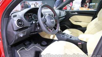 Audi A3 sedan cockpit at Auto Expo 2014