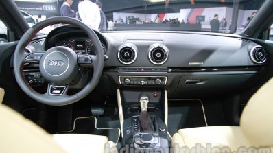Audi A3 sedan dashboard at Auto Expo 2014