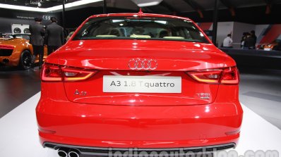 Audi A3 sedan rear at Auto Expo 2014