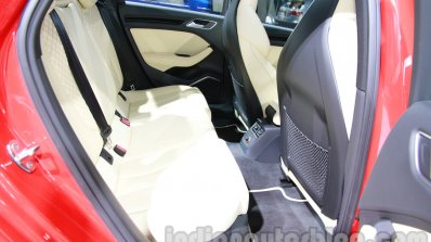 Audi A3 sedan rear seat space at Auto Expo 2014
