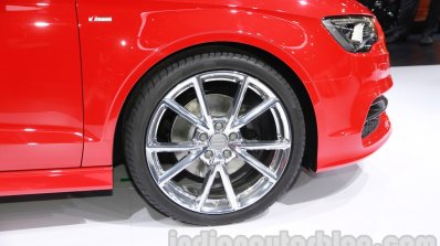 Audi A3 sedan wheel at Auto Expo 2014