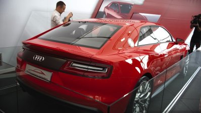 Audi Sport Quattro Concept rear three quarters at the 2014 Goodwood Festival of Speed