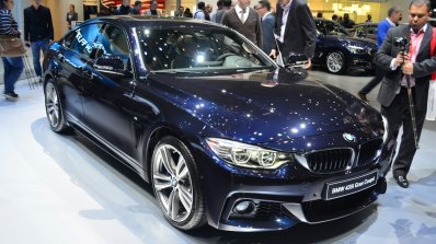 BMW 4 Series Gran Coupe front three quarters view at Geneva Motor Show