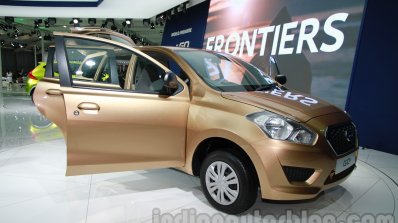 Datsun Go+ front three quarters at Auto Expo 2014