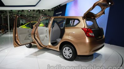 Datsun Go+ rear three quarters at Auto Expo 2014