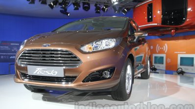 Ford Fiesta Facelift at Auto Expo 2014 front quarter